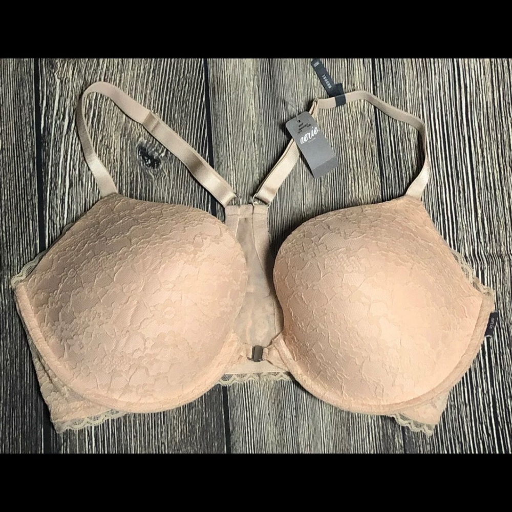 NWT Aerie Brooke Lace Bra Blush/Nude Sz 38DD